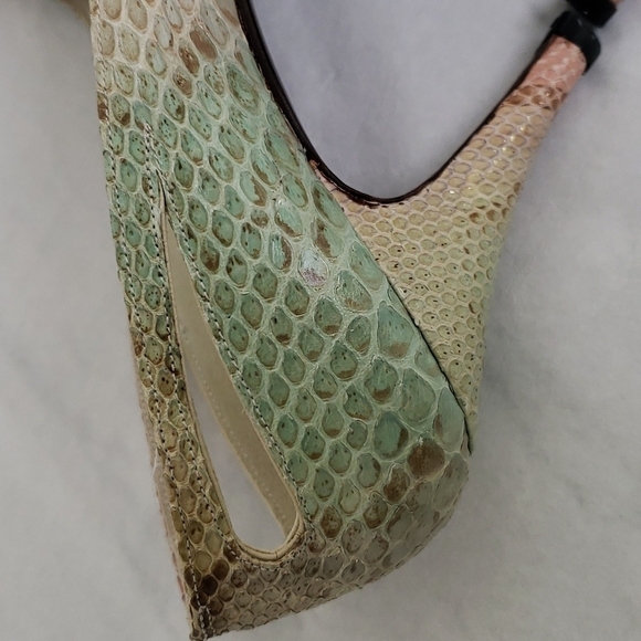 STUART Weitzman For Mr Seymour Snake Skin Peeptoe Heels 8.5 Multicolor in Box EU - Picture 9 of 16